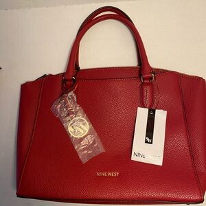 Nine West Red Leather Handbag. NWT.  Original owner.